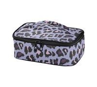 famyily Borsa termica per il pranzo con stampa leopardata viola pesca borsa termica per ragazze morbida fodera pranzo borse con manico