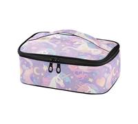 famyily Borsa termica per il pranzo con unicorni viola arcobaleno per le donne piccola borsa riutilizzabile per il pranzo per bambini borsa termica da viaggio