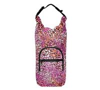 famyily Borsa termica pieghevole con motivo leopardato, per bottiglie d'acqua e zaini, adatta a bottiglie da 567 g, 680 g, 907,2 g, 1134 g