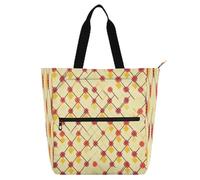 famyily Borsa tote a quadri rosa rossa e fragola carina per ragazzi ragazze adulti grande borsa resistente per insegnante borsa biblioteca per la scuola shopping drogheria arcobaleno