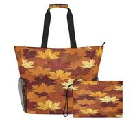famyily Borsa tote da viaggio con cerniera e tasche in rete, per la caccia ai cervi e bianca, di grande capacità, 2 pezzi, per giocattoli, asciugamani, viaggi, crociera