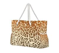 Famyily - Borse da donna con stampa leopardata, con tasche laterali, borsa da notte per piscina, palestra, viaggi