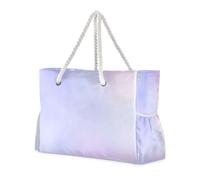 Famyily - Borse da viaggio resistenti con tasche laterali, a prova di sabbia, per esterni, con portabicchieri, colore: blu e viola