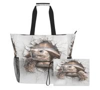 famyily Borse da viaggio robuste da donna con cerniera e tasche in rete, 2 pezzi, per weekender durante la notte, per piscina, crociera, spiaggia, vacanza