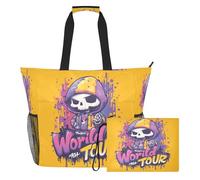 famyily Borse da viaggio robuste da donna con cerniera e tasche in rete, 2 pezzi, weekender durante la notte, per piscina, crociera, spiaggia, vacanze