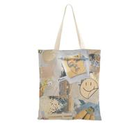 famyily Borse della spesa della tela del manifesto del collage dell'annata della borsa di totalizzatore della tela per la spesa per la borsa della spesa di
