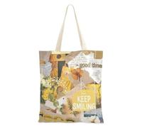 famyily Borse della spesa della tela del manifesto dell'annata del collage della borsa della tela di totalizzatore per la spesa per la borsa del