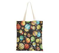 Famyily - Borse di tela colorate di Natale a sorpresa per la spesa di alimentari per il lavoro, casual, borsa del libro della spesa