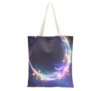 Famyily - Borse in tela con motivo luna cristallina neo-realismo per insegnanti, tela, borsa della spesa