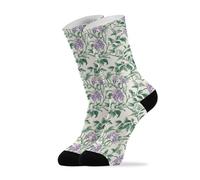 famyily Calzini da donna vintage con fiori di glicine retrò da corsa confezione da 2 calzini traspiranti unisex per adulti (1 paio), Vintage Glicine Fiore Retro, 8