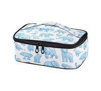 famyily Cartoon Carino Blu Animale Borsa Pranzo per Gli Uomini Cooler Piccolo Lunch Box per Le Donne Mini Cooler Pasto Termico Tote Scuola