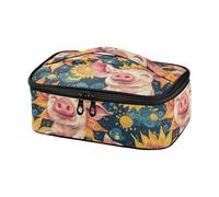 famyily Cartoon Cute Peach Piggy Sunflower Lunch Bags per bambini Cooler Box Mens Lunch Box isolato per lavoro Soft Liner Lunch Bags Beach