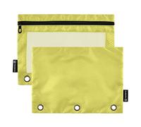 famyily Chartreuse - Astuccio portamatite con cerniera e finestrella trasparente, grande, con finestra trasparente e occhielli, raccoglitore a tre anelli, per riporre studenti scolastici, articoli per