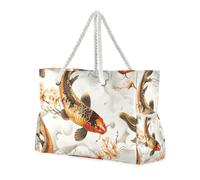 famyily Cinese distintiva robusta borsa da esterno a prova di sabbia con tasche laterali borse da lavoro buone per viaggi, piscina, nuoto, spiaggia, vacanze necessità