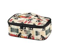 famyily Colorful Monkey Buffalo Plaid Fiocchi di Neve Natale Isolato Lunch Bags Lunch Cooler Lunch Boxes per gli Uomini Soft Liner Lunch Bags Picnic