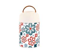 famyily Contenitori per il pranzo isolati sottovuoto in acciaio inossidabile vintage rosso e verde con cucchiaio per le donne sottaceto 500 ml