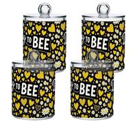 famyily Daddy to Bee - Contenitori in plastica trasparente per annuncio di gravidanza, con coperchio, accessori per ufficio, contenitori decorativi per tamponi di cotone, tamponi di cotone, plettri