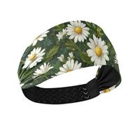 famyily Danimarca Oxeye Daisy Beauty Summer Flowers - Fascia elastica per il sudore da donna, per trucco, trekking, yoga, colorito, duchshund, cane e stelle