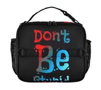 famyily Don't Be Stupid - Borsa portapranzo portatile a prova di perdite, per ragazze adolescenti, tracolla regolabile, borsa termica per lavoro e scuola