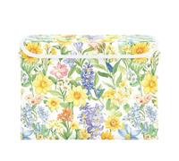 famyily Fiori estivi narciso delphinium girasole bianco contenitori per organizzare con coperchio per artigianato garage
