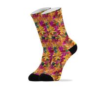 famyily Firebush Flowers, calzini sportivi colorati da corsa, confezione da 2 paia, Fiori Firebush colorati, 8
