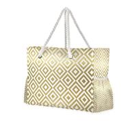 Famyily Gold - Borse da viaggio resistenti con motivo di lusso con tasche laterali, borsa a tracolla con portabicchieri laterali