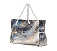 Famyily - Grande borsa da viaggio trasparente con fondo nero resistente con tasche laterali, borse da trasporto con portabicchieri sul lato