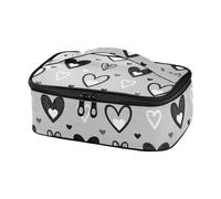 famyily Grigio Nero Cuori Piccole Borse Pranzo per Le Donne Del Latte Materno Cooler Bag per Viaggio Isolato Lunch Box per Le Donne per Riutilizzabili loncheras para Hombres Igloo