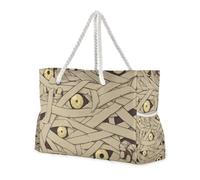 Famyily Horror Mummy Zombie Tutti i Santi Giorno Felice Halloween Borsa a prova di sabbia, Borsa sportiva da palestra con tasche laterali Borse da viaggio, buona per viaggi, piscina, nuoto