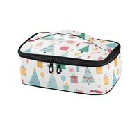 famyily Merry Christmas Tree and Presents Lunch Bags for Kids Small Reusable Tote Bag Small Lunch Box for Men Thermal Lunch Cooler Picnic