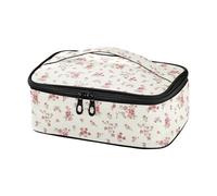 famyily Morbido fiori rossi in primavera borsa termica per il pranzo per gli uomini borsa termica per il pranzo più fresco scatola per il pranzo per le donne Mini Cooler pasto termico Tote College