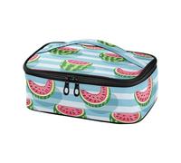 famyily Multi verde anguria luce - strisce blu stile cartone animato decorativo isolato borse pranzo Cooler Tote Bag Lunch Box Bag per portatile bulto de almuerzo para Mujer