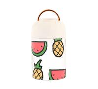 famyily Rosso Anguria Giallo Ananas In Acciaio Inox Sottovuoto Isolati Vasi con Coperchi con Cucchiaio per l'Uomo Durante La Notte Avena 17 Oz