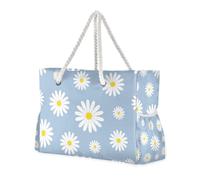 Famyily - Sacchetti bianchi a prova di sabbia con cerniera con tasche laterali da donna, viaggio nel fine settimana per piscina, palestra, viaggi di generi alimentari
