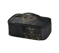 famyily Sfondo nero con Totem oro al centro borsa per il pranzo per le donne Cooler Lunch Box Girl Lunch Box Thermal Lunch Box College