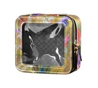 famyily Snapdragon Gladiolus Brown Clear Makeup Bag per borsa da viaggio borsa da toilette organizer per trucchi per viaggi, Snapdragon Gladiolus Marrone, 1 size