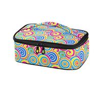 famyily Spirali a righe Candy Like Colors Kids Lunch Bag Cooler Lunch Bag Lunch Box per adulti Soft Liner Borse per il pranzo con manico