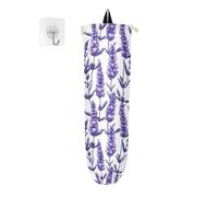 famyily Supporto per sacchetti di plastica per riciclare sacchetti di plastica Supporto per sacchetti di plastica Supporto per sacchetti della spesa per cucina floreale campo di lavanda viola