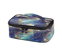 famyily Surrealismo Un vasto fiume di stelle blu e oro borse per il pranzo isolate contenitore per il pranzo da uomo contenitore per il pranzo per lavoro morbida fodera pranzo borse spiaggia