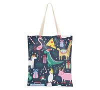 famyily Tela Totes Carino unicorni Flamingo Speranza Pizza Alpaca Animali Panno Tote Borse Con Manici per Lavoro Tote Bag A Buon Mercato