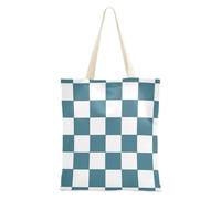 famyily Tote Bags Verde e Bianco Americano Plaid Canvas Totes Per Le Donne per Viaggiare Tutto Bag