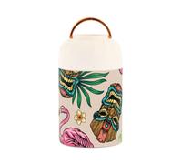 famyily Tropical Colorful Flamingo Hope Totem In Acciaio Inox Vacuum Isolati Contenitori per il pranzo con Cucchiaio per il Pranzo Caffè 17oz