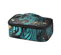 famyily Turchese Tigers Piccole Borse Pranzo per le Donne Piccola Borsa Tote Riutilizzabile Lunchbox Uomini per Impermeabile lonchera para escuela