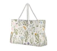 famyily Vintage Floral Cottage Farfalla Berry Robusto Tote Carry On Bagaglio con Tasche Laterali Grande Borsa da Spiaggia per Piscina Palestra Alimentari Viaggi