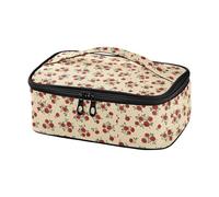 famyily Vintage Red Rose Piccole Borse Pranzo per le Donne Piccola Borsa Tote Riutilizzabile Ragazzo Lunch Box Termico Resistente all'acqua