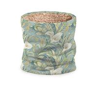 famyily William Morris - Scaldacollo invernale con giglio, colore: azzurro | Sciarpa per il viso con ghetta per il collo, morbida e spessa fodera in pile caldo, per uomini e donne, costume di Halloween