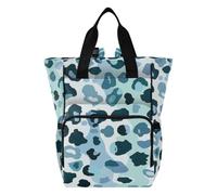 famyily Zaino mamma, borse per pannolini da viaggio | Borsa da viaggio impermeabile per maternità, regalo per baby shower, stampa leopardata blu