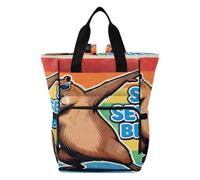 famyily Zaino per pannolini, borsa per pannolini essenziali per bambini | Elegante borsa da viaggio per maternità, regalo per baby shower, Six Seven Bruh Retro Capybaras