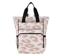 famyily Zaino per pannolini per bambini, borse per pannolini da viaggio | Borsa da viaggio per maternità di grande capacità, regali per baby shower, stampa leopardata rosa pastello leggera