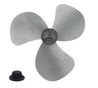 Fan Blade Replacement - 13.78 Inch Wind Blower Part | 16 Inch PP Durable Fan - Leaf Spare Part With Nut Cover Universal Cooling Fans Propeller Replacement For Bedroom Living Room Use
